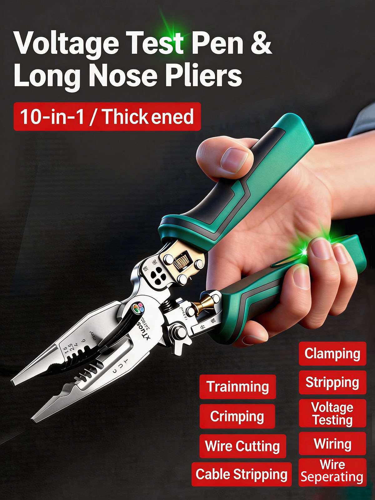 Automatic Wire Stripper Cutter - Pince à dénuder multifonction 10 en