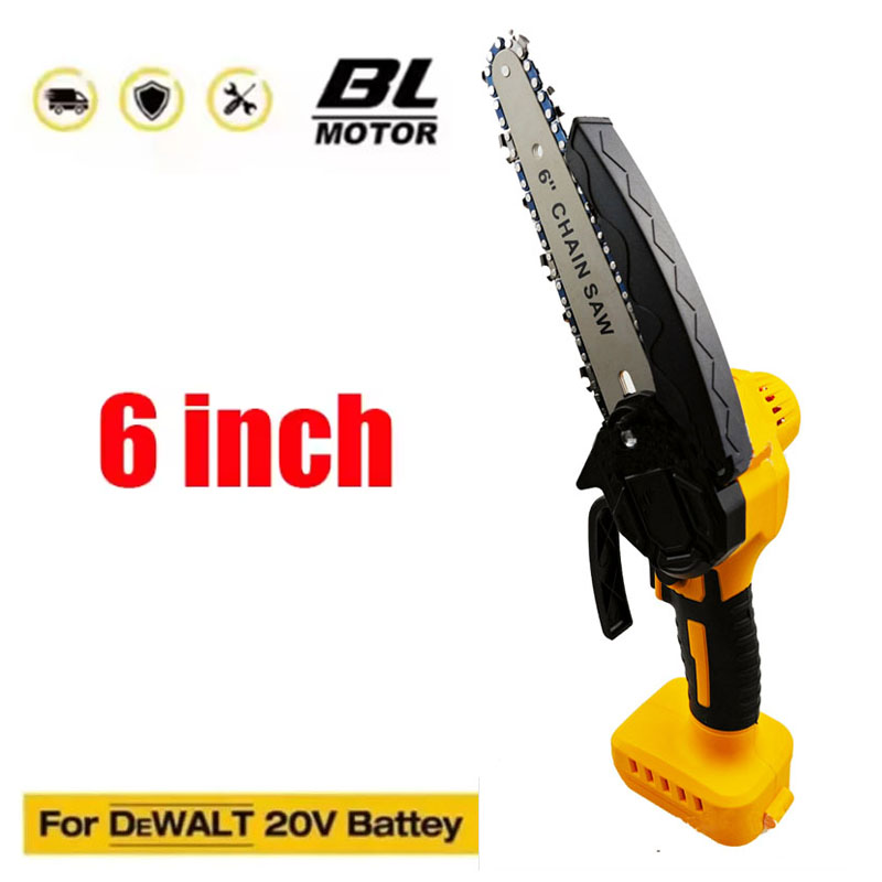 Mini Electric Chainsaw 6 Inch - Tronçonneuse électrique sans fil, 6 pouces,