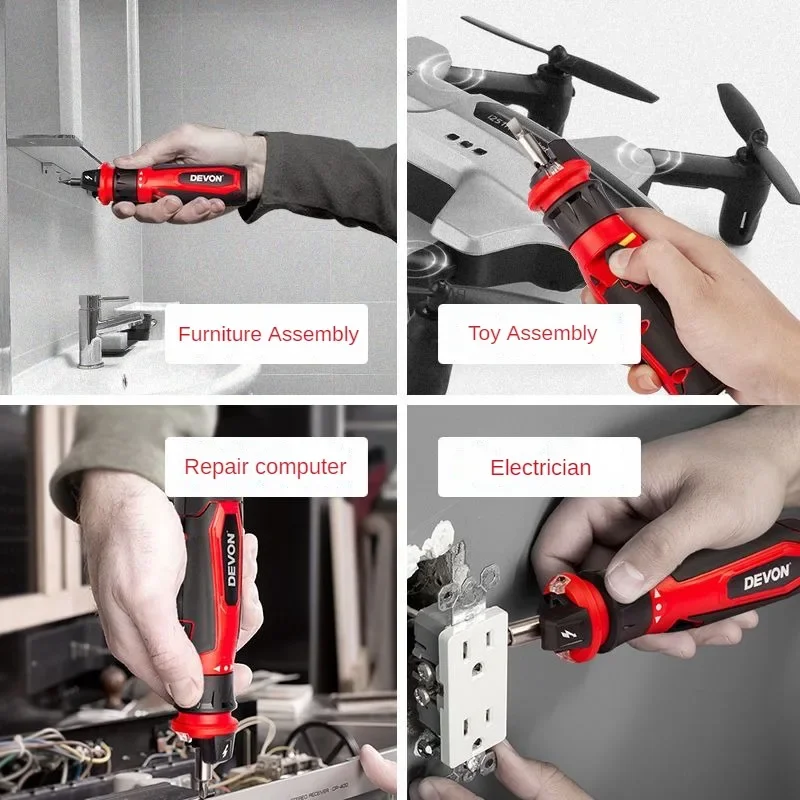 DEVON-Mini jeu de tournevis él - Electric Screwdriver Rechargeable Usb avis et prix