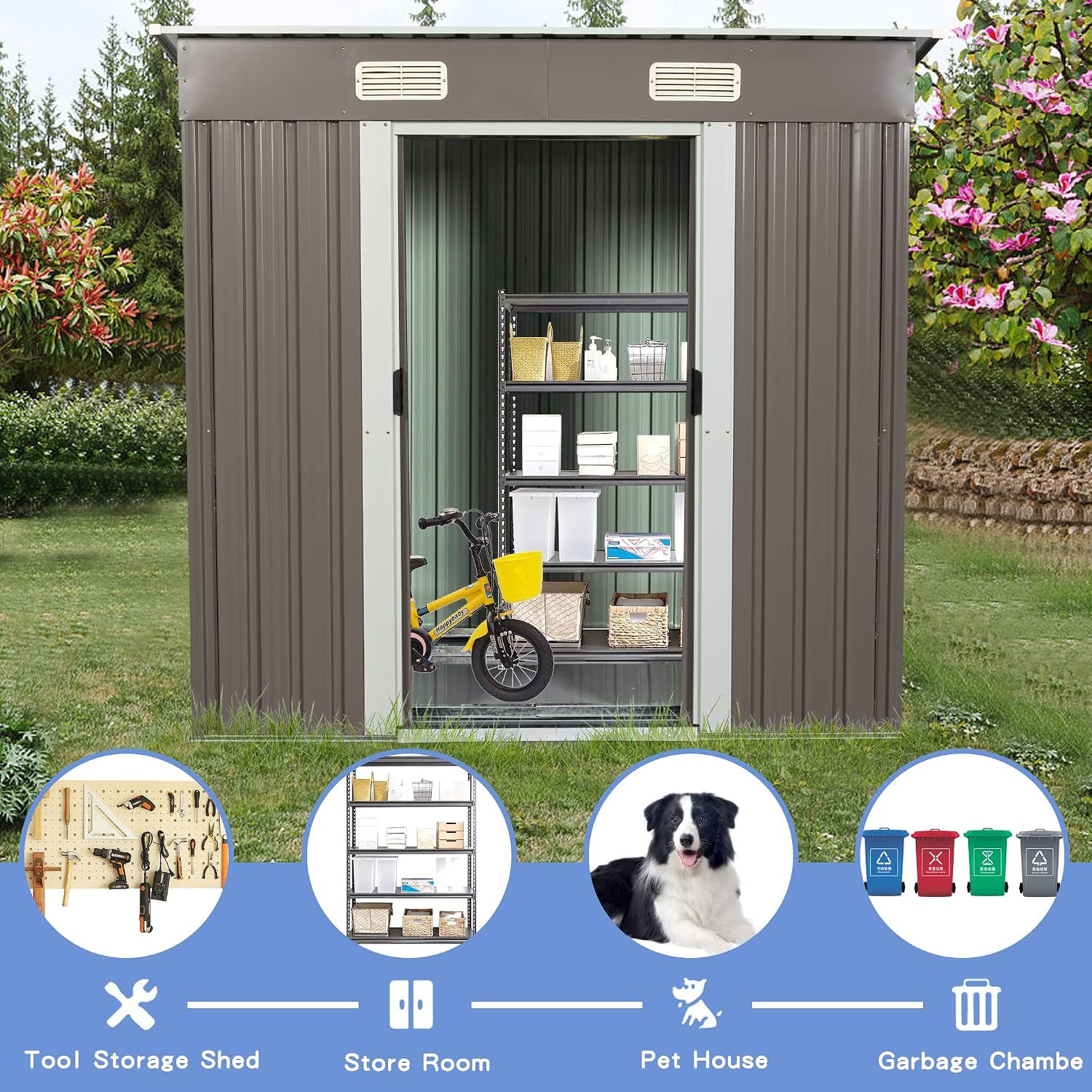 Abri de rangement extérieur en - Garden Tools avis et prix