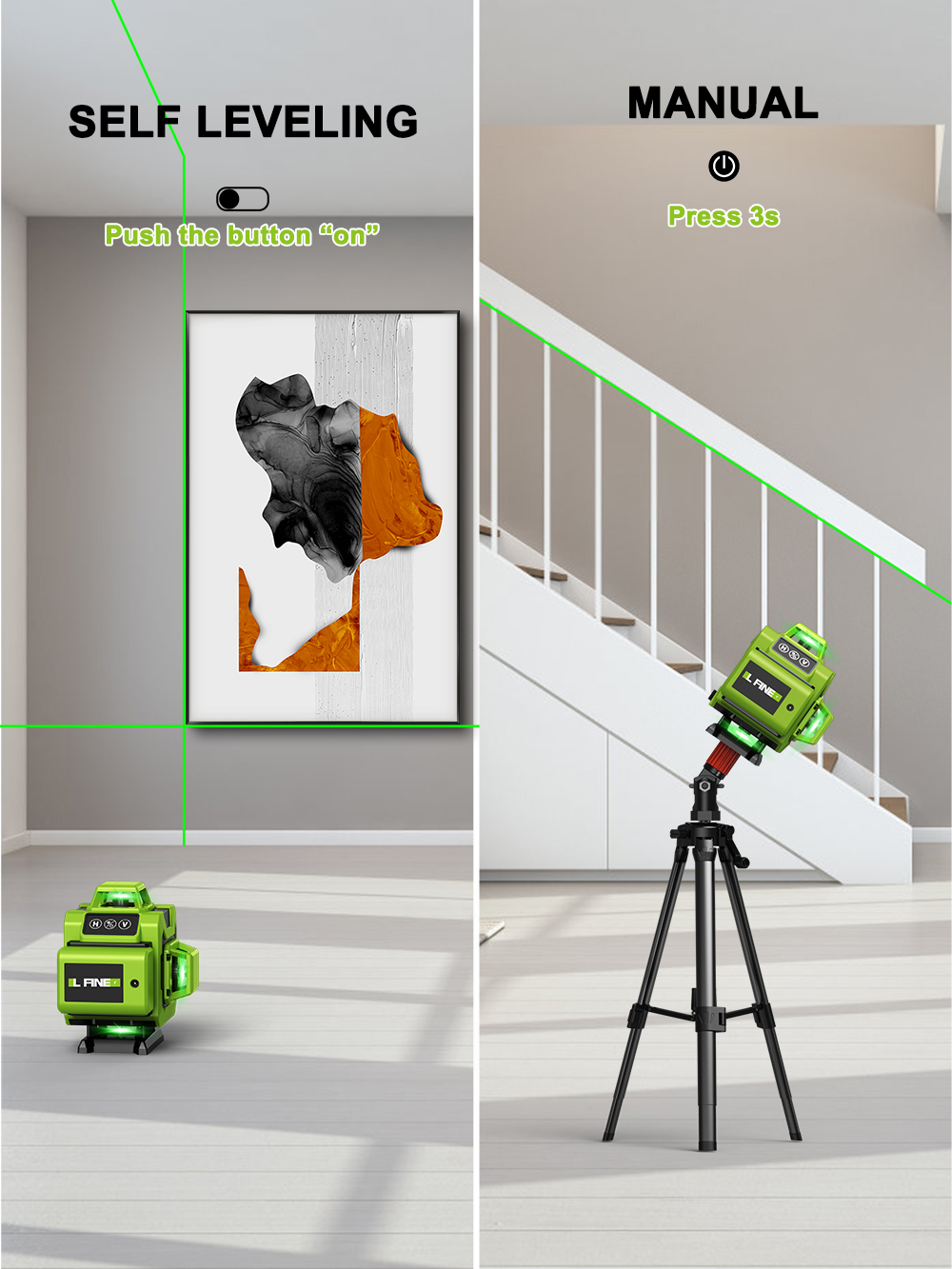 LFINE-Niveau laser 4D 16 ligne - Laser Level 16 Lines 4D Green avis et prix