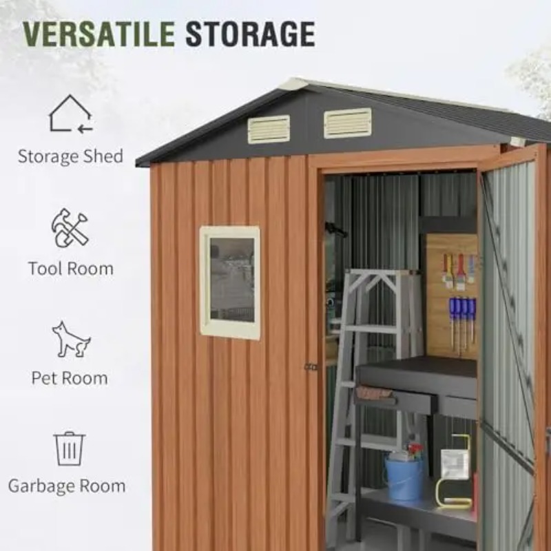 Abri de jardin extérieur 6x4 p - Garden Tools avis et prix