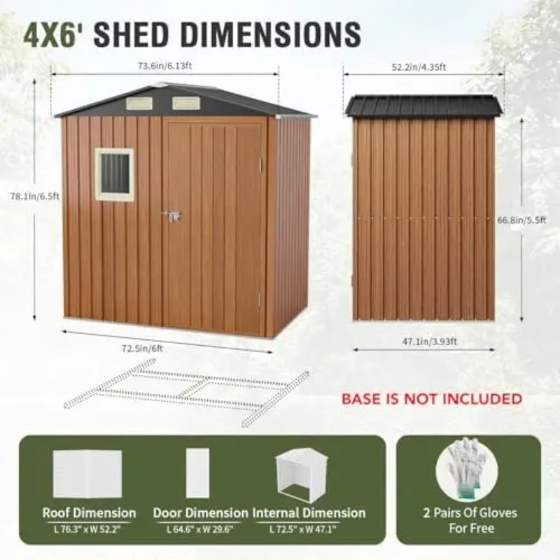 Abri de jardin extérieur 6x4 p - Garden Tools avis et prix